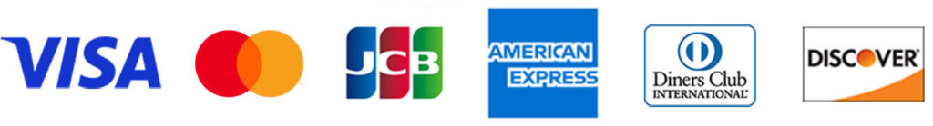 VISA・マスターカード・JCB・AMEX・DINERS・DISCOVER